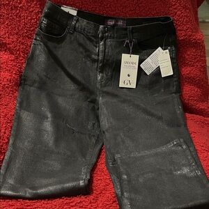 Gloria Vanderbilt Shimmering Black Jeans